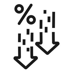 discount, sale - minimal line web icon. simple vector illustration. concept for infographic, website or app.