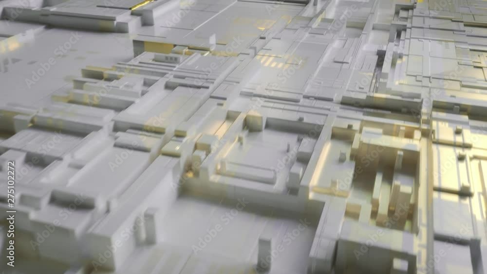 Poster abstract technology background. futuristic surface with golden circuit board pattern. motion design 