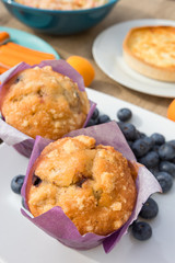 muffins aux myrtilles
