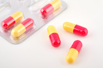 a set  capsules in blisters.