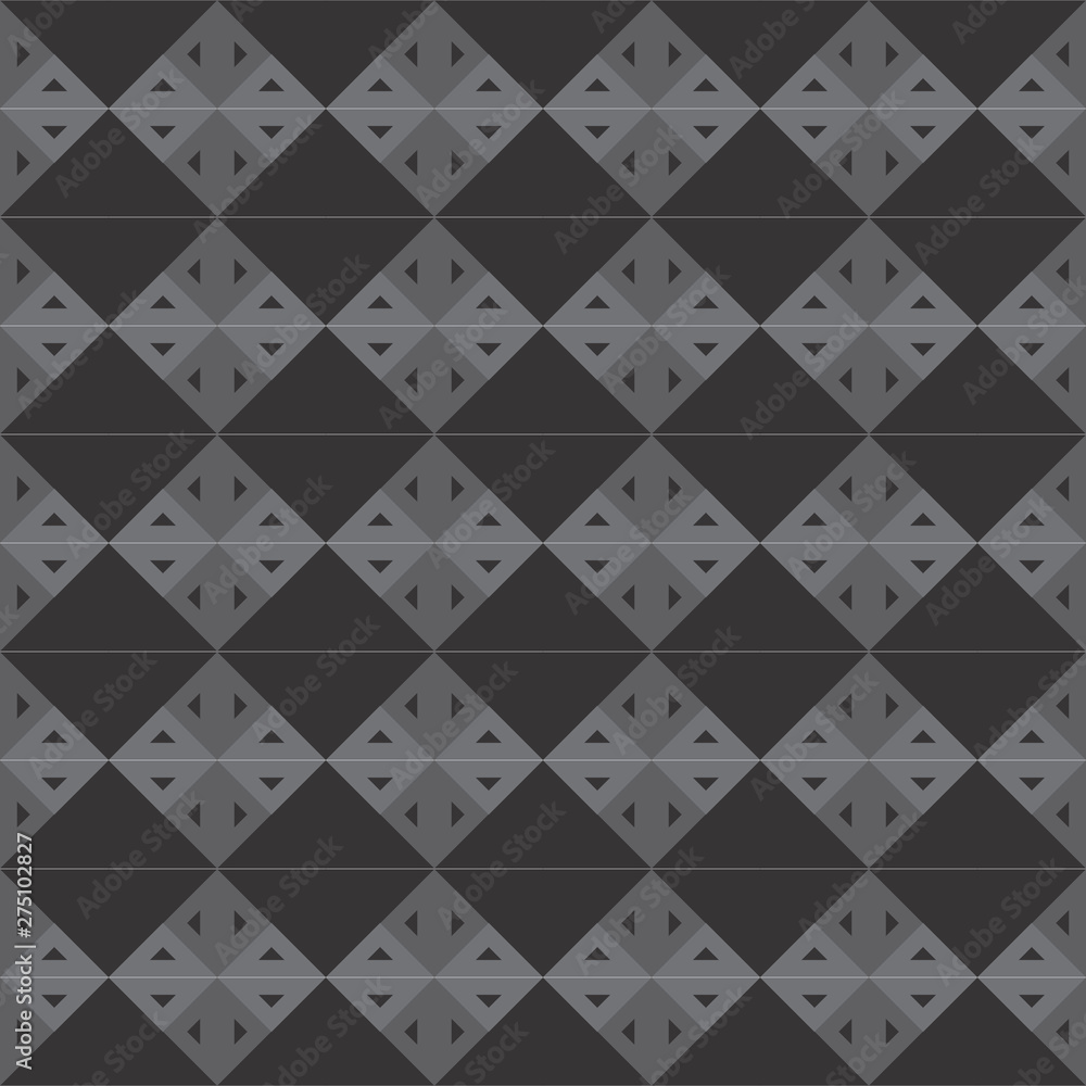Aufkleber black and grey abstract seamless vector pattern. background composed of triangles with modern design