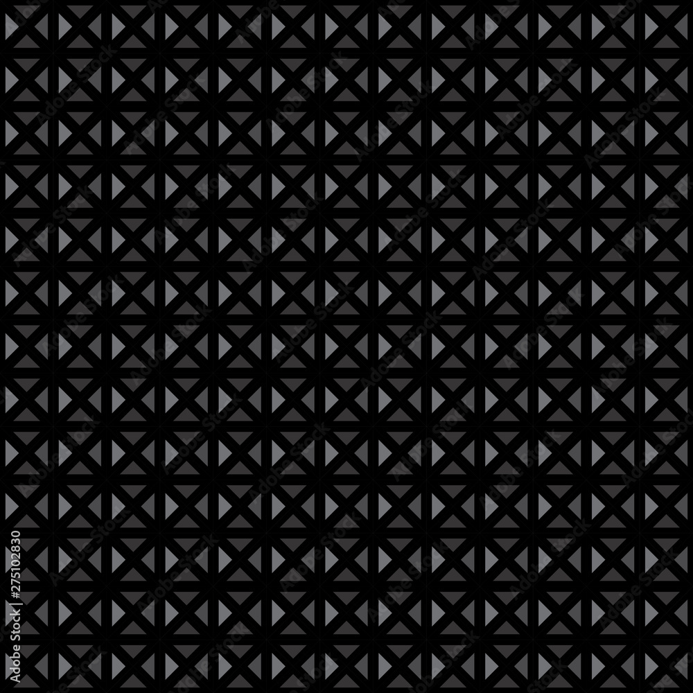 Aufkleber black and grey abstract seamless vector pattern. background composed of triangles with metal design.