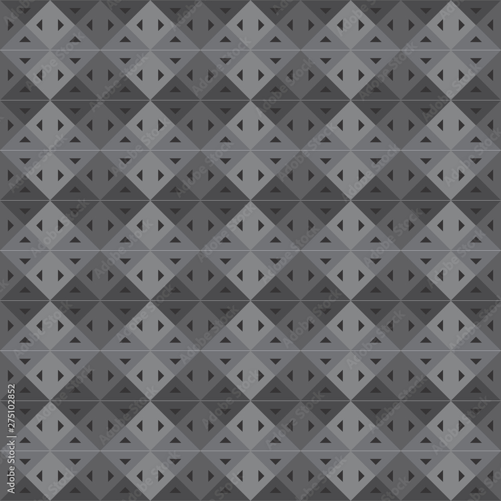 Poster black and grey abstract seamless vector pattern. background composed of triangles with network desig