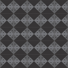 Fototapeta premium Black and grey abstract seamless vector pattern. Background composed of triangles with modern design. 