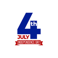 Modern Fourth Of July United States Independence Day Celebration Flag Background Header Banner Blue and Red Color For Personal and all Business Company with High end Look