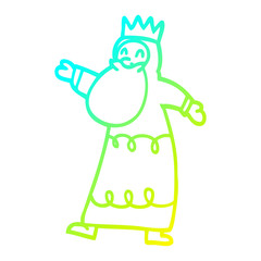 cold gradient line drawing cartoon wise king