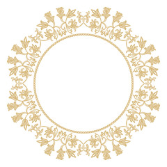 Circular baroque vector ornament.