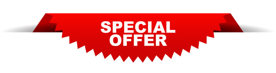 red vector banner special offer