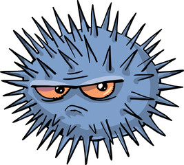angry sea urchin has a killer look