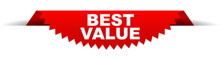 red vector banner best value