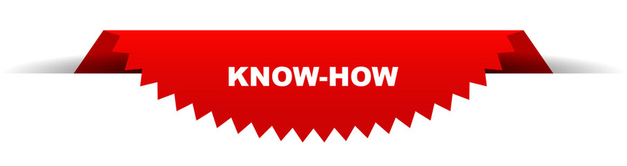 red vector banner know how