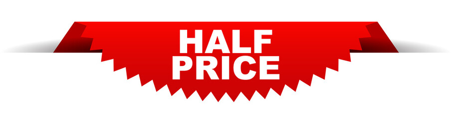 Fototapeta premium red vector banner half price