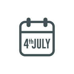 Modern Fourth Of July United States Independence Day Celebration Flag Calendar Icon Blue and Red Grey Color For Personal and all Business Company with High end Look