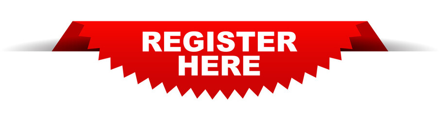 red vector banner register here