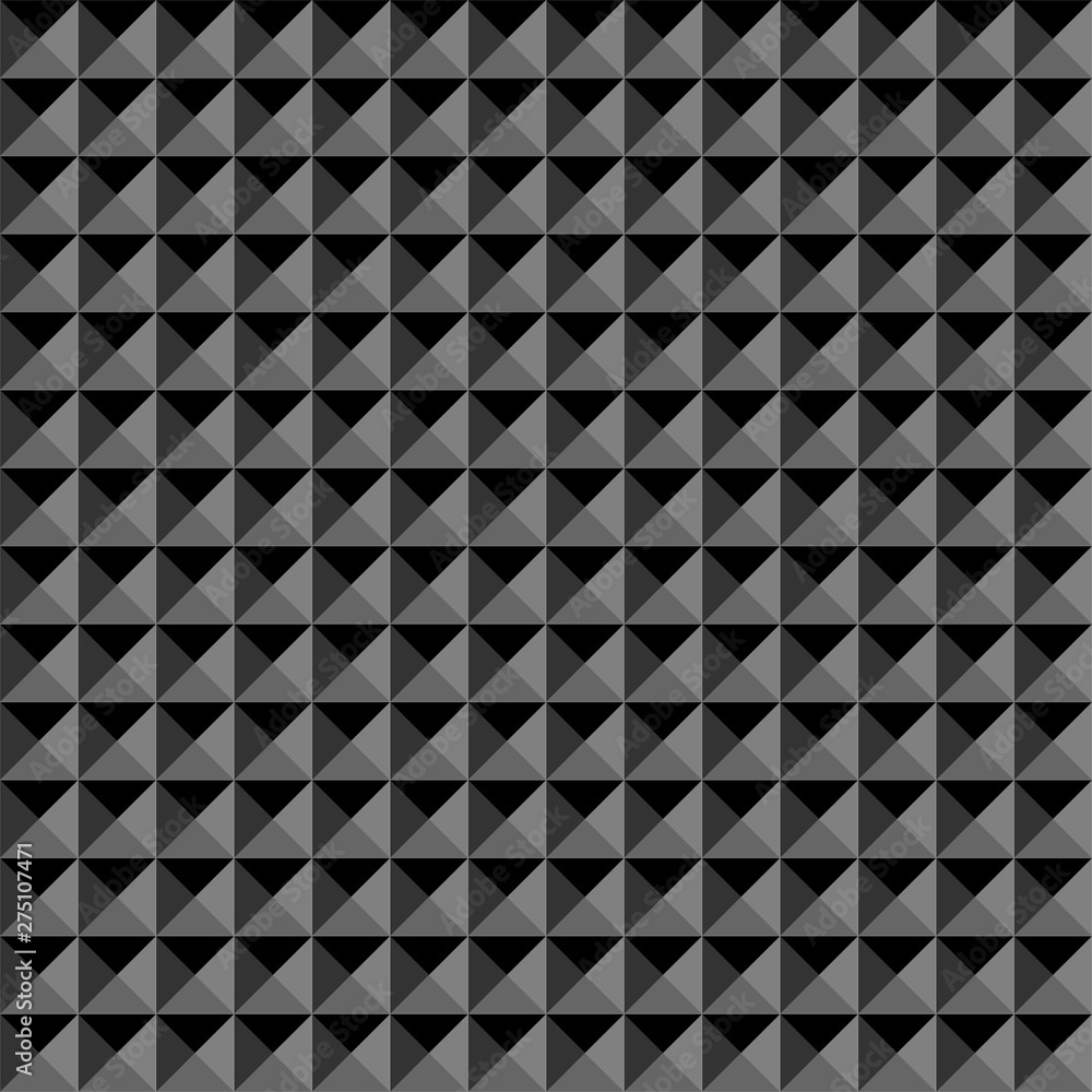 Aufkleber black and grey abstract seamless vector pattern. background composed of triangles with metal design.