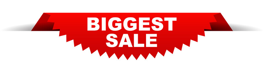 red vector banner biggest sale