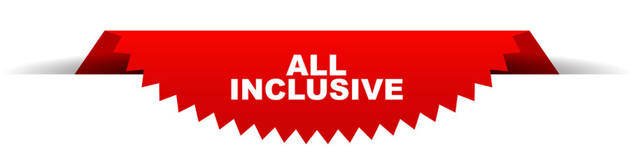 red vector banner all inclusive