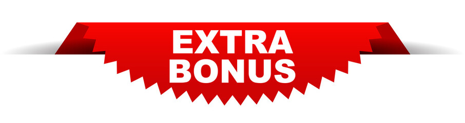 red vector banner extra bonus