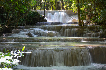 Huaymaekamin Waterfall in Kanchanaburi.