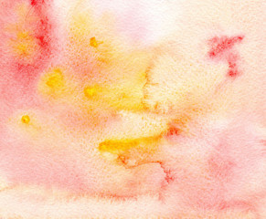 Fototapeta premium Abstract yellow red watercolor blurred background.Bright soft gradient color.Graphic element for design