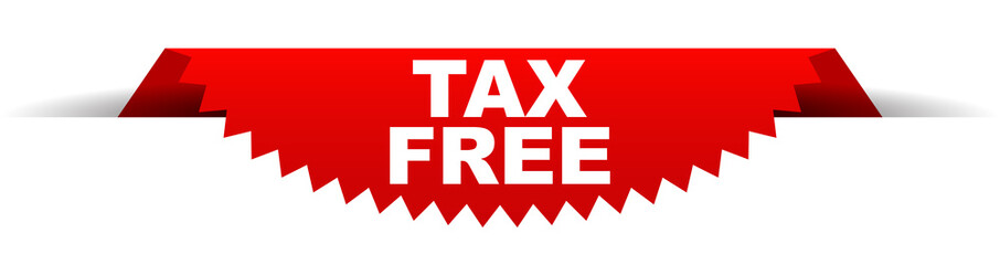 Fototapeta premium red vector banner tax free