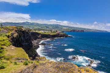 Fototapeta na wymiar Landscape around Capelas on Sao Miguel island, Azores archipelago
