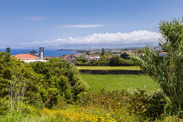 Landscape around Capelas on Sao Miguel island, Azores archipelago