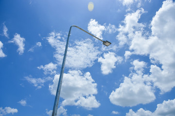 Blue sky white cloud white background. Beautiful sky and clouds in the afternoon.
