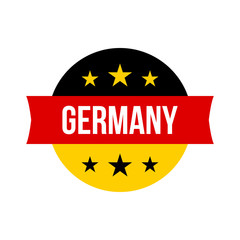 germany, circle vector logo on white background