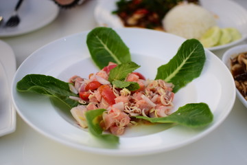 fresh salad on a plate