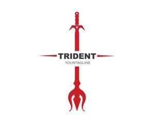 Trident Logo Template vector icon illustration