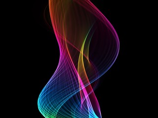 Abstract rainbow light wave futuristic background 