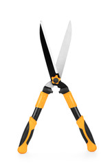 Garden shears isolated on a white background. Series garden tools