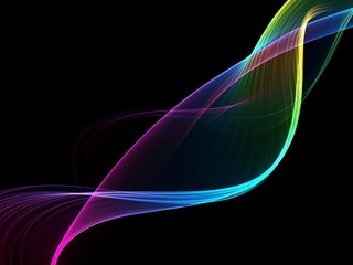 Abstract rainbow light wave futuristic background 