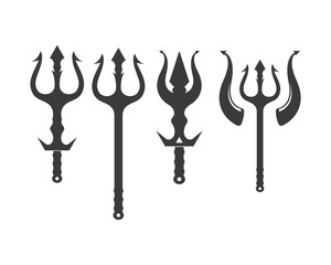 Trident Logo Template vector icon illustration
