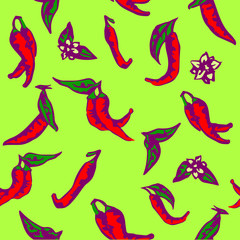 seamless pattern pepper vector illustration