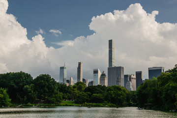 View of skyscraper from Central Park - New York - Usa