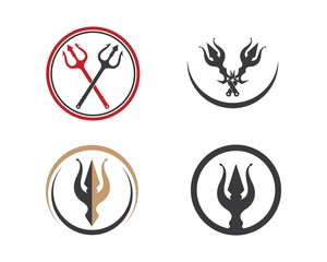 Trident Logo Template vector icon illustration