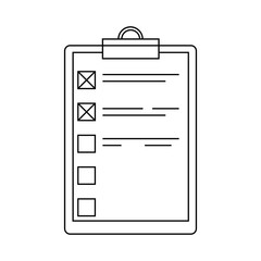 Outlint to do list or planning icon. Simple style