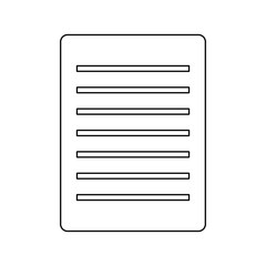 Outline document icon of symbol. Simple style vector
