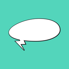 Speech bubble. Blank empty vector white speech bubble. Cartoon balloon word design.