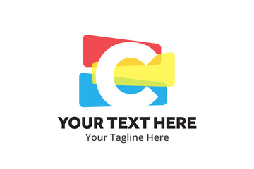 alphabetical logo creative design in flat style with color