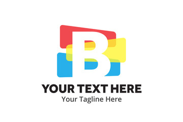 alphabetical logo creative design in flat style with color