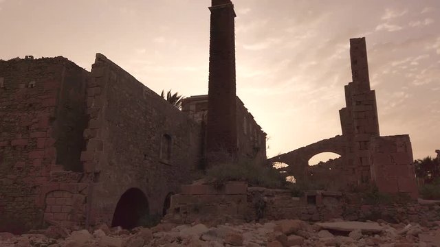 Old mediterrain greek ruin, 4k movie