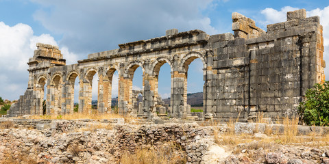 Fototapeta na wymiar Exterior of the Basilica at Volubilis