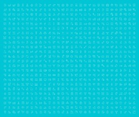 Set Vector Line Icons of Technology