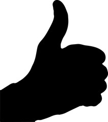 Illustration of thumb up gesture in vector
