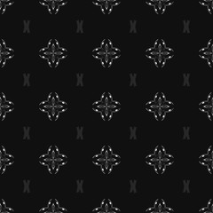 Dark arabic seamless geometric pattern