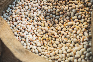grains in a storage bag