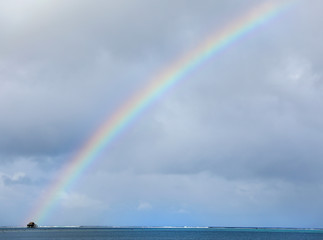water bungalow at the end of the rainbow.